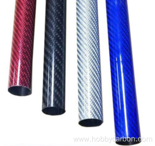Colored carbon fiber cloth carbon fiber round tube