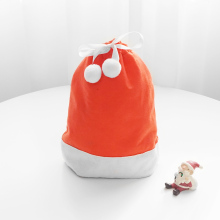 Red Santa Hat Drawstring Gift Packing Bag