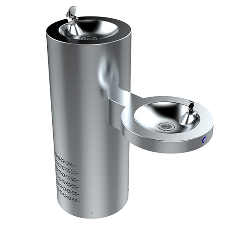 outdoor stainless steel drinking fountain