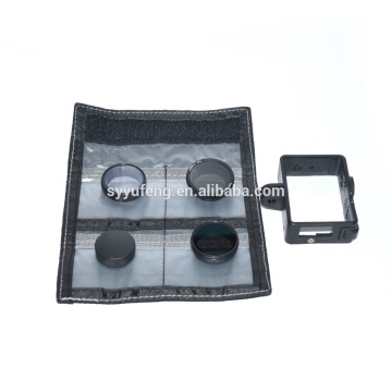MC UV+CPL+ND8+Go pro frame+lens cap filter kit for Hero3 3+ 4 camera
