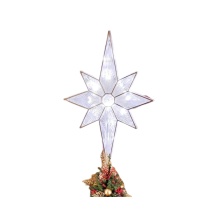 UL 11 10 Lights Lighted Christmas Tree Topper Bethlehem Star Tree Topper