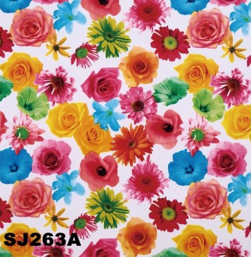 flower nonwoven backing pvc table cover