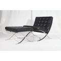 Dodrefn Modern Black Leather Barcelona Replica Chair