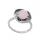 Bague de perles de pierre précieuse Ring de 8 mm Balls Silver Lotus pour les hommes Femmes Rouges de cristal ajustés Gift de la fête des mères de mariage des femmes