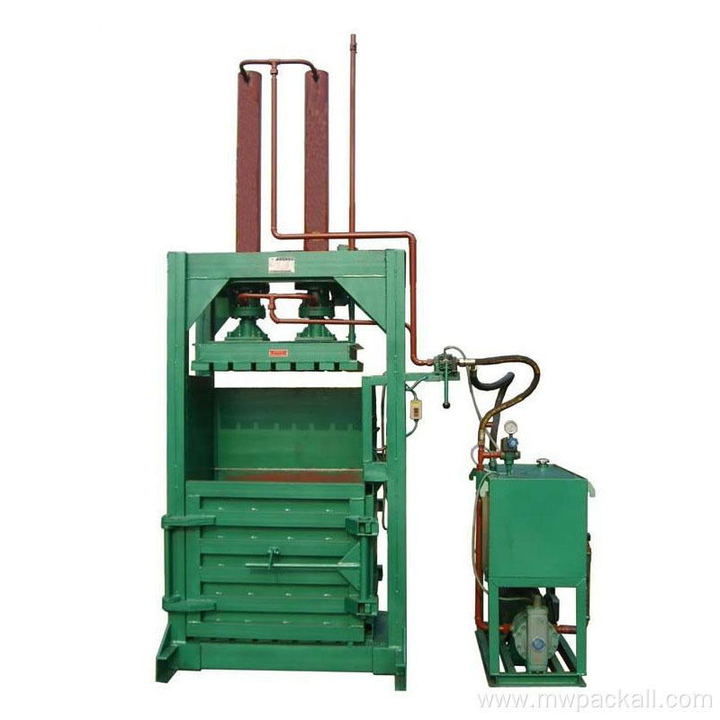 Vertical hydraulic baling press baler for clothes