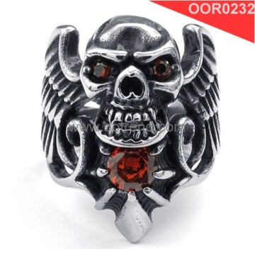 Hot sell Skull Wing New Arrival gemstone ring ,gemstone ring