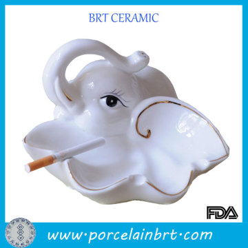 Wholesale elephant cute ceramic ashtray