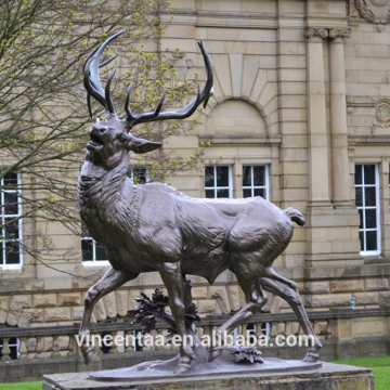 Best selling bronze garden deer sculpture life-size bronze deer