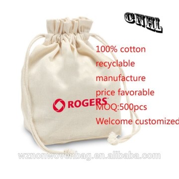 manufacture promotional drawstring cotton bag