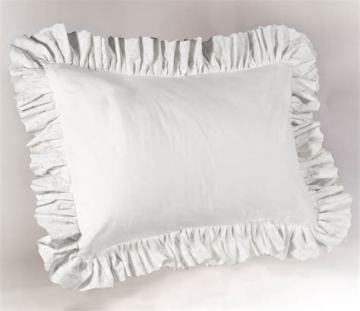 Ruffled edge pillow sham T200 Cotton
