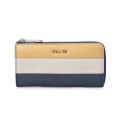 Travel Holiday Gift Zipper Around Long Wallet Multi-color