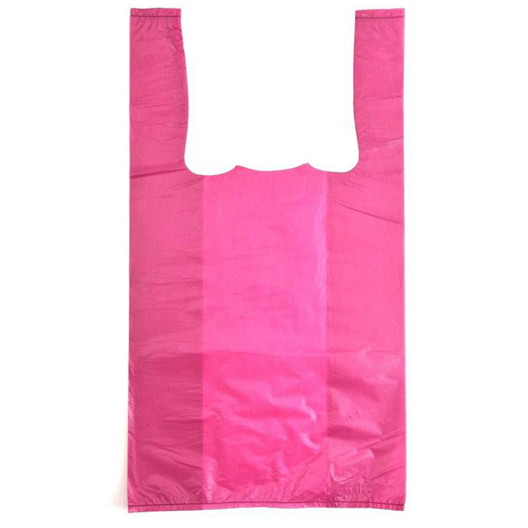 Color customized recyclable customizable smiley plastic shopping bag vest fruit vegetable bag