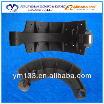 Semi truck brake shoes, brake lining, brake drum