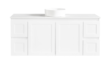 Whole Style MDF Bathroom Vanity with ceramic basin