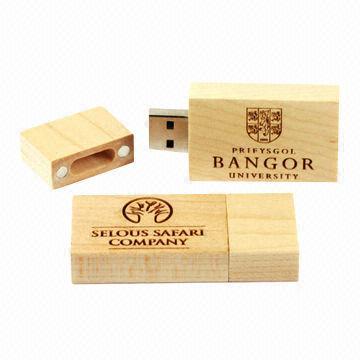Wooden USB Flash Drive, Representatives of Environment-friendly
