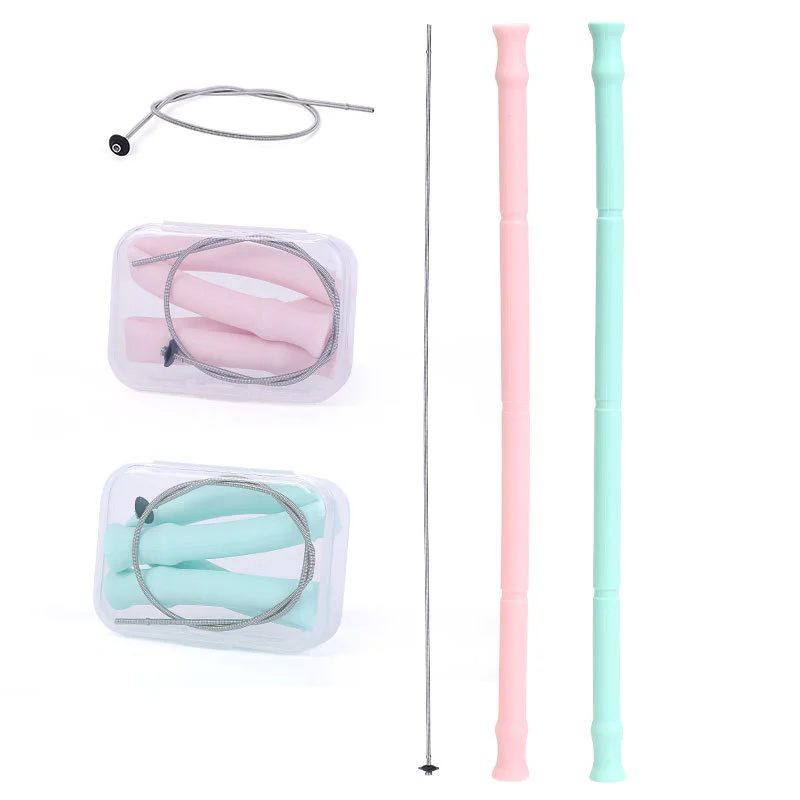 New Promotional Reusable Silicone Foldable Straw