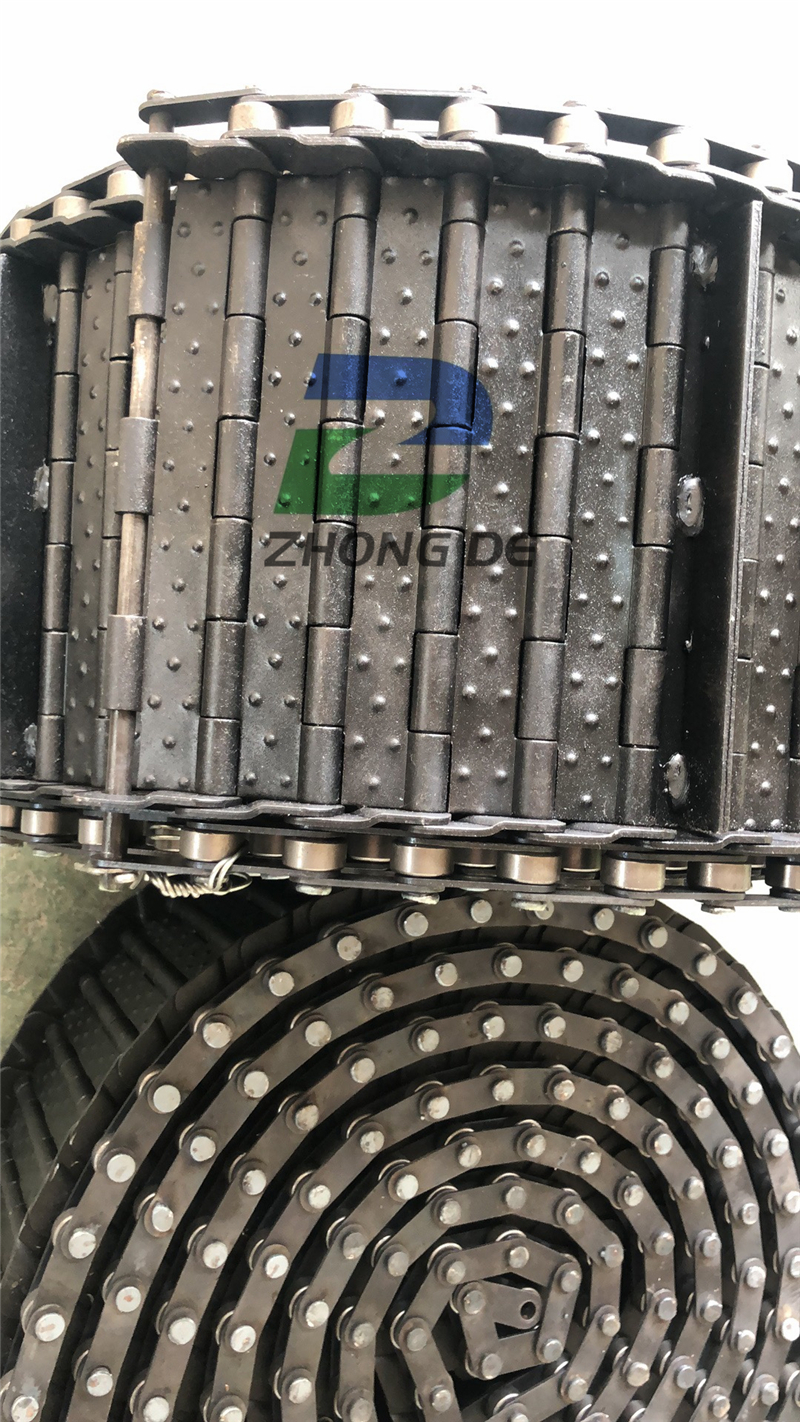 31.75mm,Black color steel material steel conveyor belt chip conveyor belt