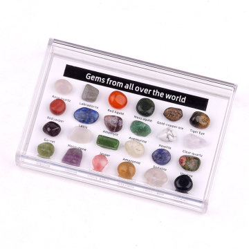 Gemstone 24 Mini Rocks and Mineral Assortment Set Stone Collection for Polishing Wicca & Reiki Crystal Healing