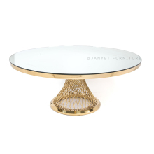 Wholesale Luxurious Wedding Mirrored 8 ft Round Banquet Hall Tables for Dining