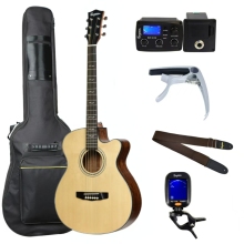 Kaysen Solid Spruce Semi Acoustic Guitar With Accessories