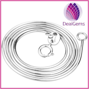 45cm Long 1mm Width Silver Plated Cooper Snake Necklace
