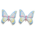 Venta caliente 100 unids / lote resina de mariposa cabujón de espalda plana Kawaii adorno de mariposa para Scrapbooking lazos para el cabello artesanía