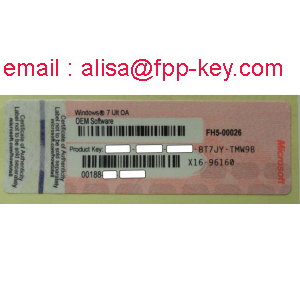 Software Product Windows 7 Ultimate Oem coa sticker ,red version
