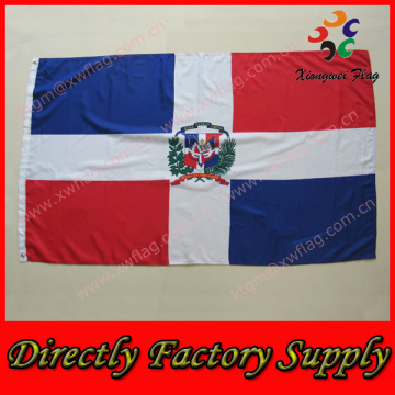 Polyester Dominican Republic national flag factory supply Dominican flag