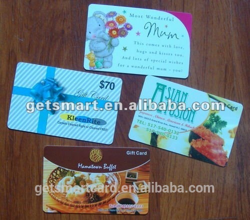 High Quality Printing Plastic Gift Card