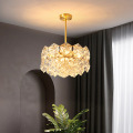 Lustre de plafond suspendu en verre LEDER