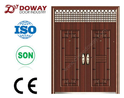 double-leaf exterior security steel door