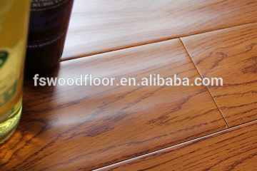 red stained prefinished oak hardwood flooring