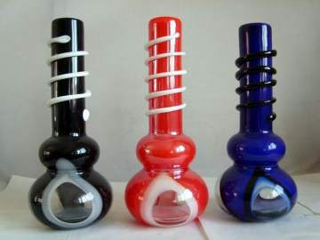 cheap glass smoking long pipe blow