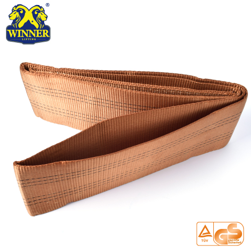 Atacado poliéster alta tenacidade plana webbing sling levantamento