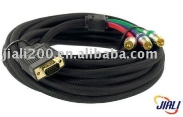 1.8M VGA to 3-RCA component video cable