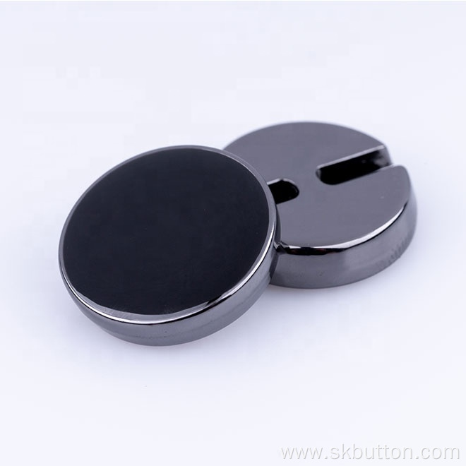 white color plain enamel buttons