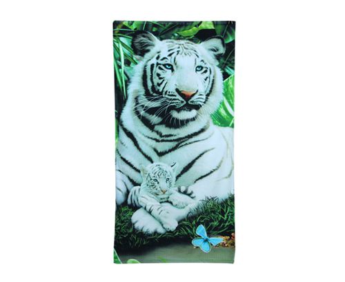 Tiger printed beach towel