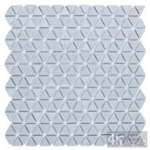 Grey Triangle Glass Mosaic Floor Tile