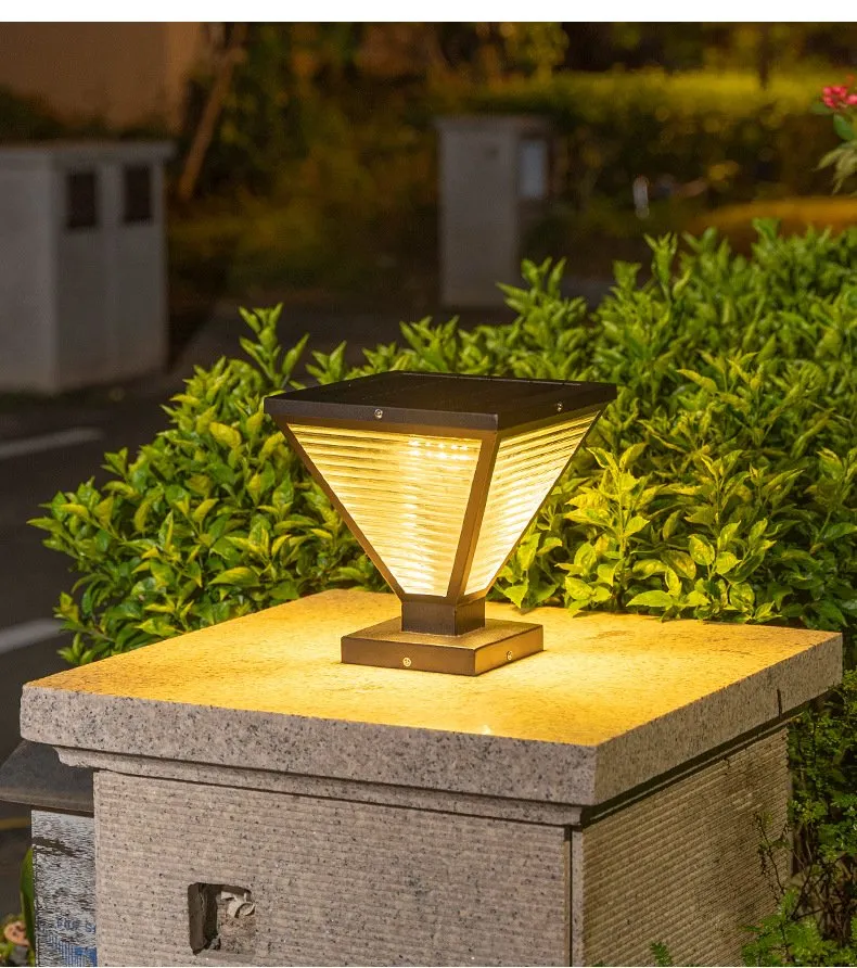 Modern Outdoor Solar Column Lights for Patios and Walkways