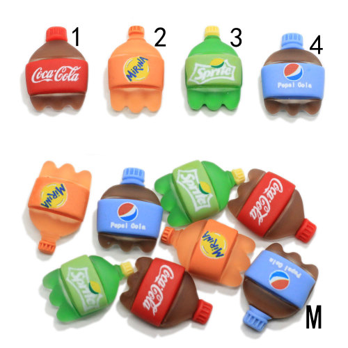 Wholesale Colorful Flatback Drink Bottle Resin Decoration Keyring Diy Art Deco Jewelry Making Parts