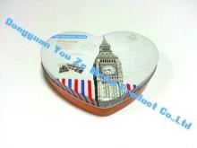 Heart Shaped Chocolate Tin Box Tinplate Containers For Cand
