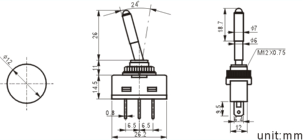 ASW-15D-1 automotive switch