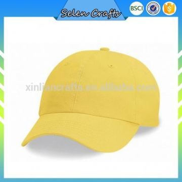 Advertising 6 Panel Low Profile Yellow Baseball Caps For Adults