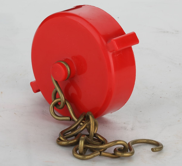 1 1/2'' Red/ Chrome plated Plastic cap & Chain