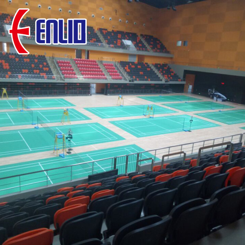 badminton wedstrijd sportveld vloer