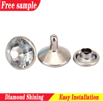 Colorful Crystal Rhinestone Rivets Button Metal Accessories