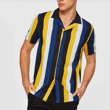 Custom Wholesale Multicolor Striped Shirts for Men