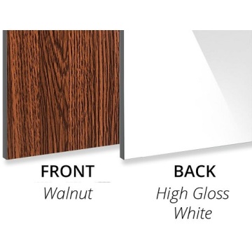 3MM Walnut/High Gloss White Aluminium Composite Panel