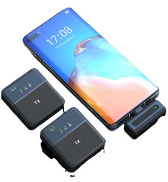 Original Sx8 Mini Wireless Microphone - Collar Clip-on Noise Cancelling USB Microphone