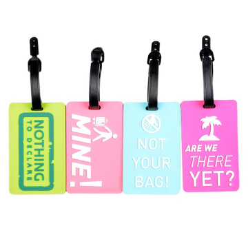 Custom Silicone Travel Luggage Tags & Identification Labels for Baggage